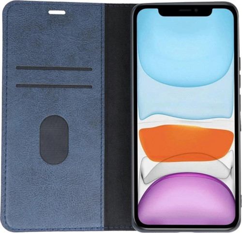 iPhone 11 Kılıf Trend S Plus Kapaklı Kılıf - Lacivert-(5796)