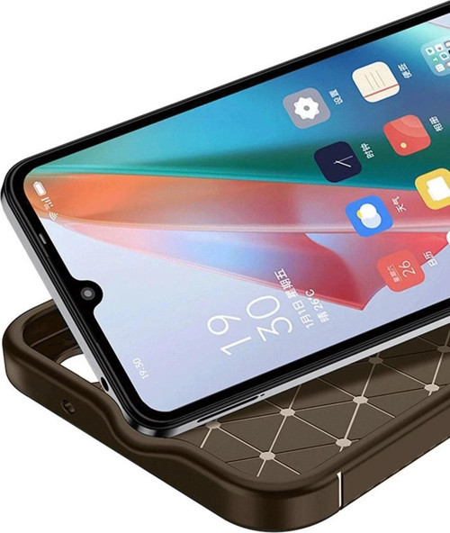 Honor Magic 7 Lite Kılıf Auto Focus Karbon Kapak - Kahverengi-(5796)