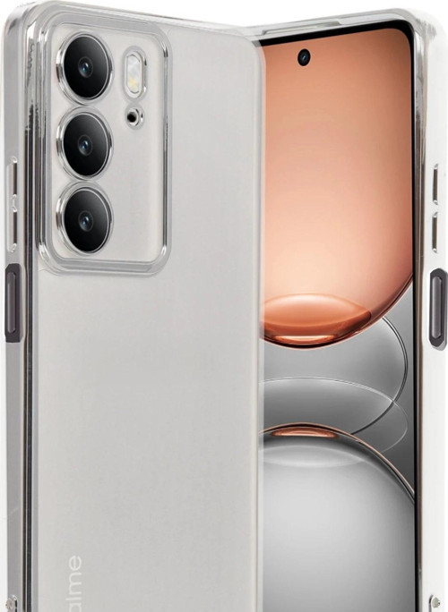 Realme C75 4G Kılıf Lensli Silikon - Gümüş-(5796)