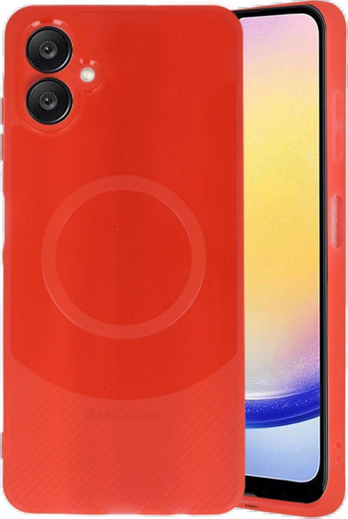 Samsung A06 Kılıf Maya Karbon Kapak - Kırmızı-(5796)