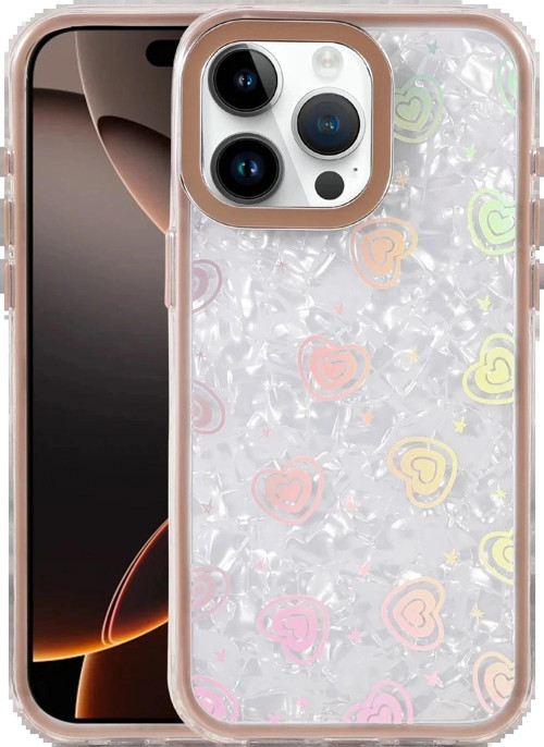 Apple iPhone 14 Pro Max Lumi Desenli Kapak - Çöl Titanyum-(5796)