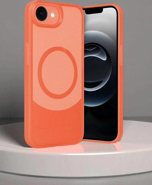 iPhone 16E Kılıf Maya Karbon Kapak - Mürdüm-(5796)
