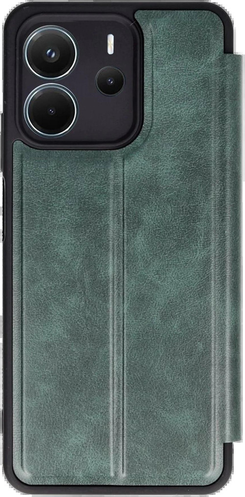 Xiaomi Redmi Note 14 4G Kılıf Flip Cover - Koyu Yeşil-(5796)