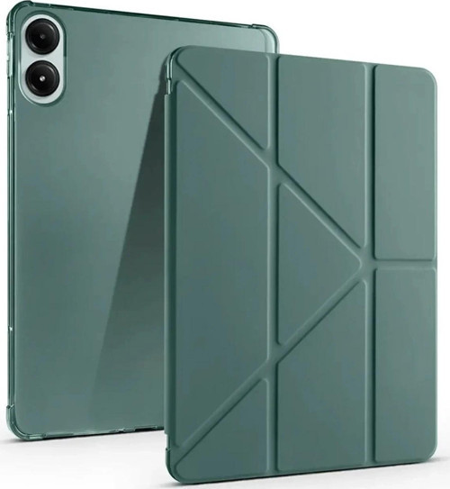 Xiaomi Redmi Pad SE 4G Kılıf Kalemlikli Mars Tablet Kılıfı - Koyu Yeşil-(5796)