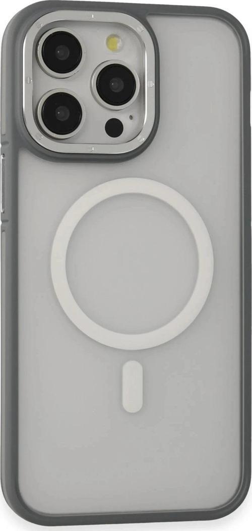 iPhone 14 Pro Kılıf Rocky Magsafe Kapak - Gümüş-(5796)