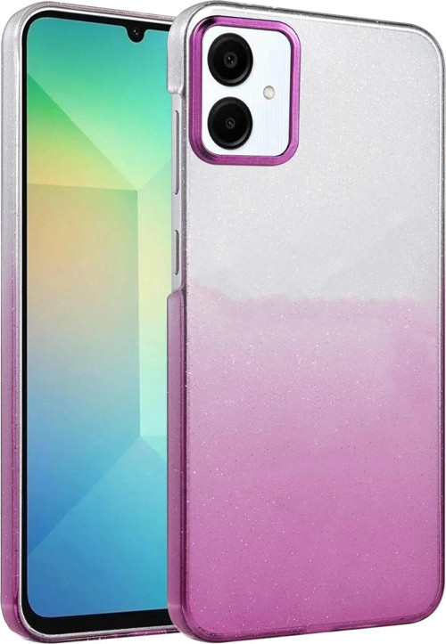 Samsung Galaxy A06 Glossy Kapak - Mor-(5796)