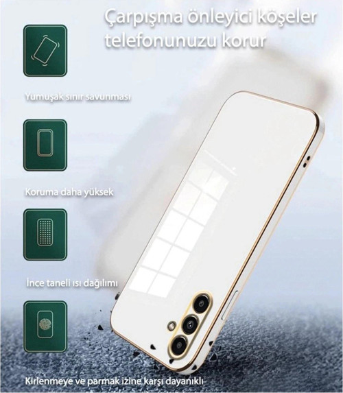 Samsung Galaxy A26 Kılıf Volet Silikon - Beyaz-(5796)