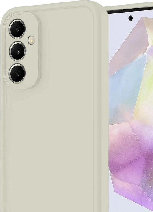 Samsung Galaxy A56 Kılıf Viera Silikon - Krem-(5796)