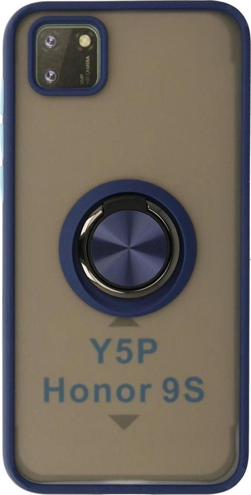 Huawei Y5P Kılıf Montreal Yüzüklü Silikon Kapak - Lacivert-(5796)