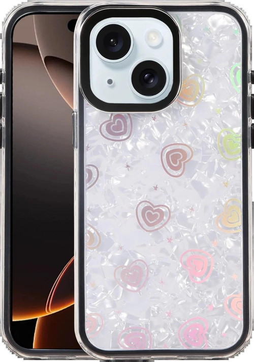 Apple iPhone 15 Lumi Desenli Kapak - Siyah-(5796)