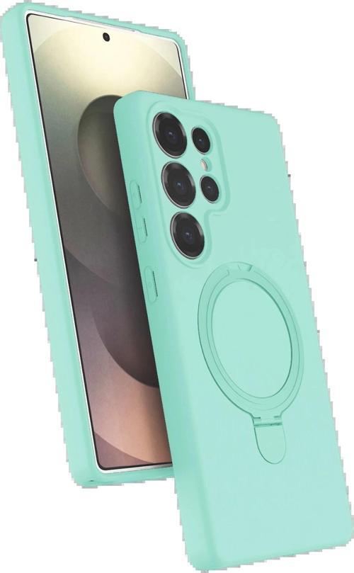 Samsung Galaxy S24 Ultra Regal Magsafe Standlı Kapak - Su Yeşili-(5796)