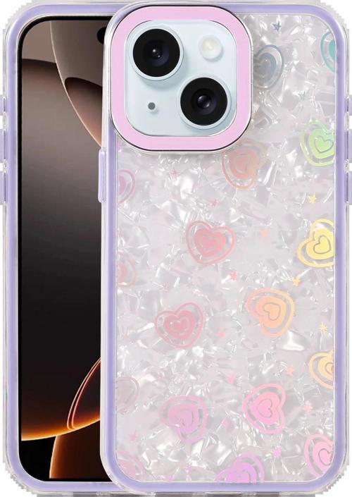 Apple iPhone 14 Lumi Desenli Kapak - Mor-(5796)