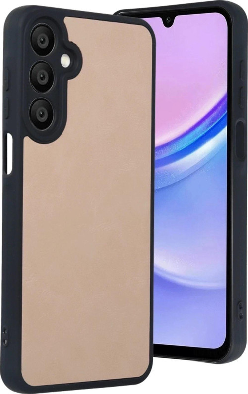 Samsung Galaxy A56 Kılıf Aras Deri Kapak - Pudra-(5796)