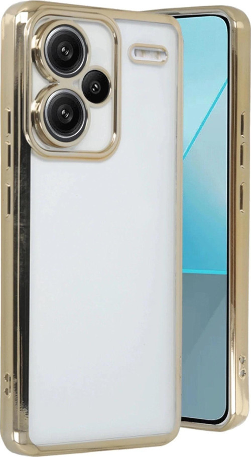 Xiaomi Redmi Note 13 Pro Plus Kılıf Lensli Silikon - Gold-(5796)