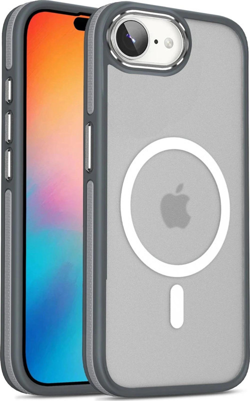 iPhone 16E Winner Magsafe Kapak - Gri-(5796)