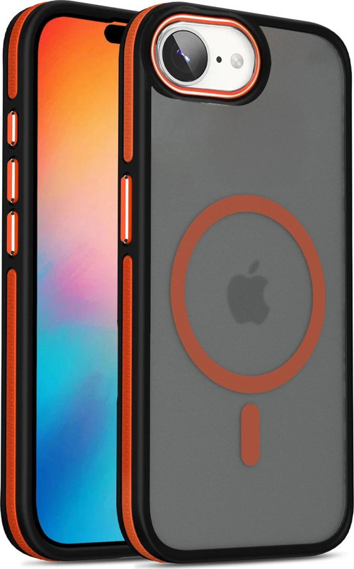 iPhone 16E Winner Magsafe Kapak - Turuncu-(5796)