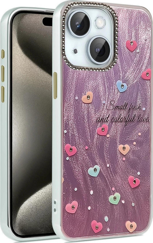 iPhone 15 Kılıf Blade Aynalı Desenli Kapak - Desen 8-(5796)