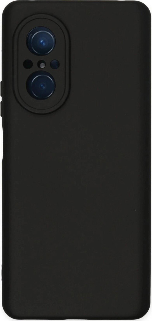 Huawei Nova 9 SE Kılıf Nano içi Kadife Silikon - Siyah-(5796)
