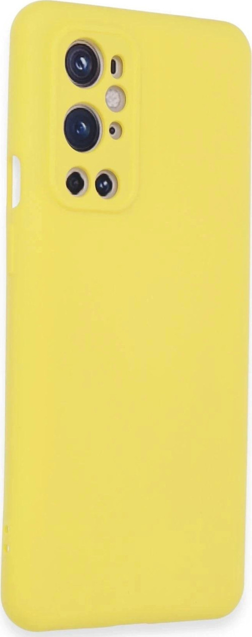 One Plus 9 Pro Kılıf Nano içi Kadife Silikon - Sarı-(5796)
