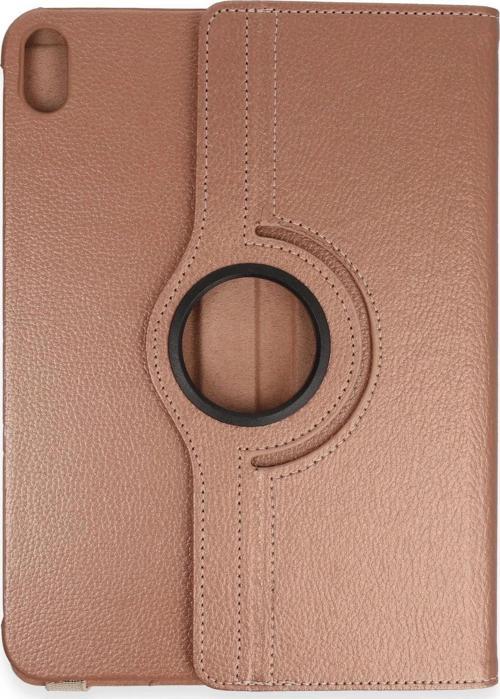 iPad 2022 10.9 (10.nesil) Kılıf 360 Tablet Deri Kılıf - Rose Gold-(5796)