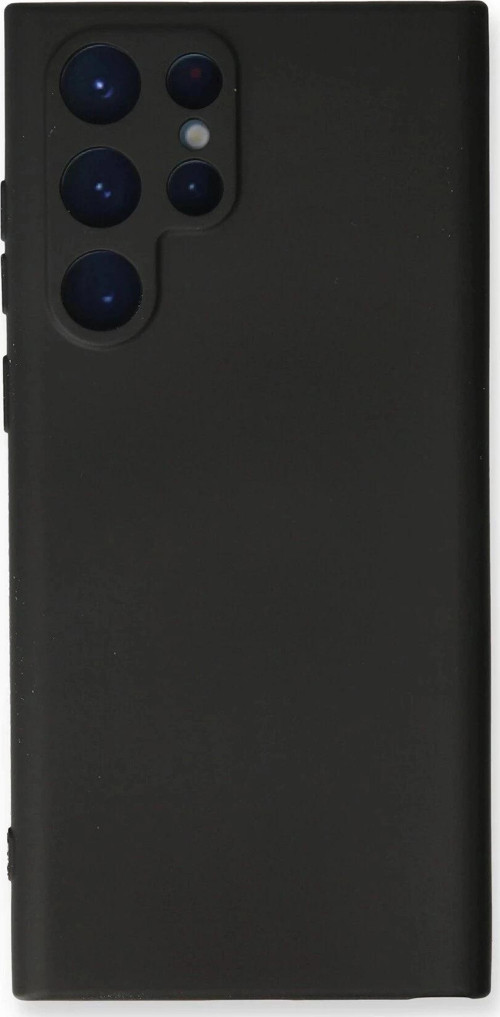 Samsung Galaxy S23 Ultra Kılıf Nano içi Kadife Silikon - Siyah-(5796)