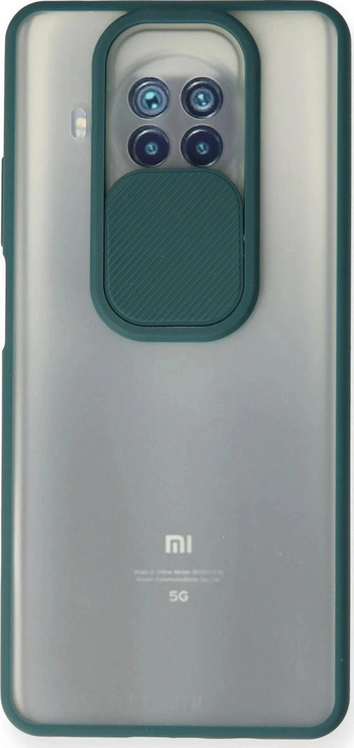 Xiaomi Mi 10T Lite Kılıf Palm Buzlu Kamera Sürgülü Silikon - Yeşil-(5796)