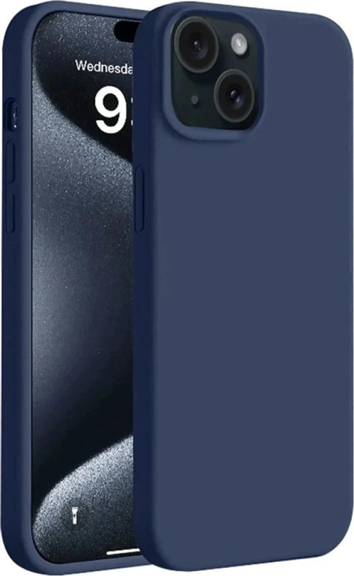 iPhone 15 Kılıf First Silikon - Lacivert-(5796)