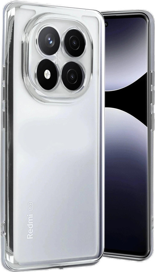 Xiaomi Redmi Note 14 Pro Plus Kılıf Lensli Silikon - Gümüş-(5796)