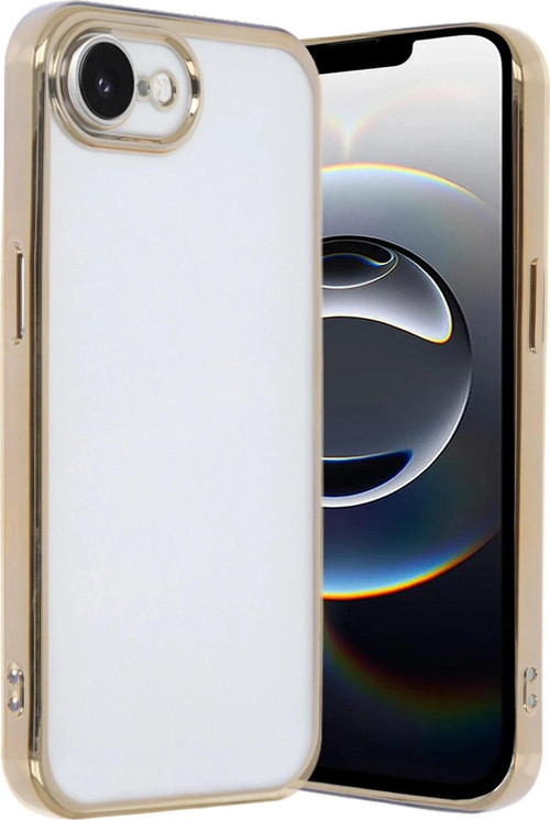 iPhone 16E Kılıf Lensli Silikon - Gold-(5796)