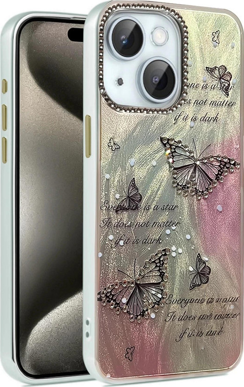 iPhone 15 Kılıf Blade Aynalı Desenli Kapak - Desen 6-(5796)