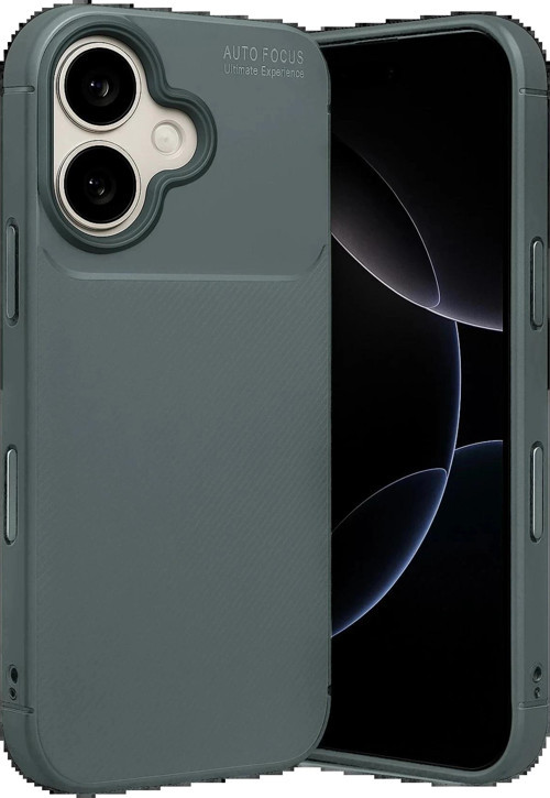 Apple iPhone 17 Auto Focus Karbon Kapak - Gri-(5796)