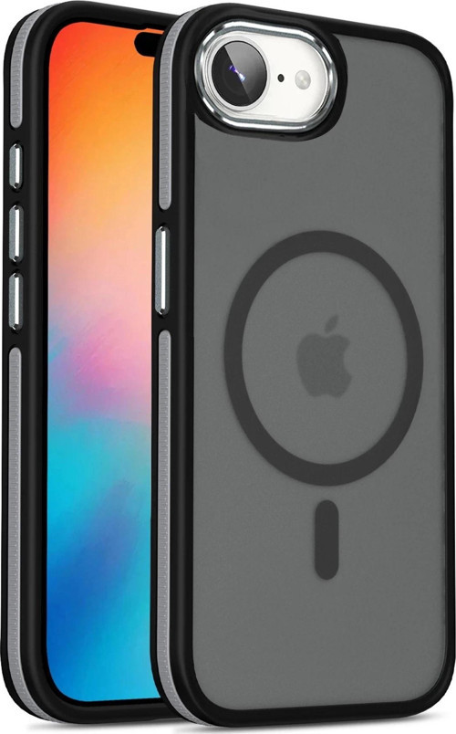 iPhone 16E Winner Magsafe Kapak - Siyah-(5796)
