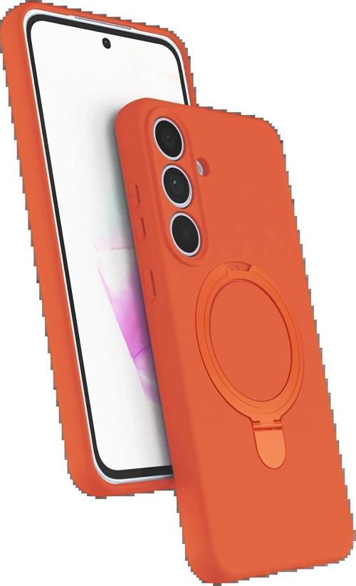 Samsung Galaxy S24 FE Regal Magsafe Standlı Kapak - Turuncu-(5796)