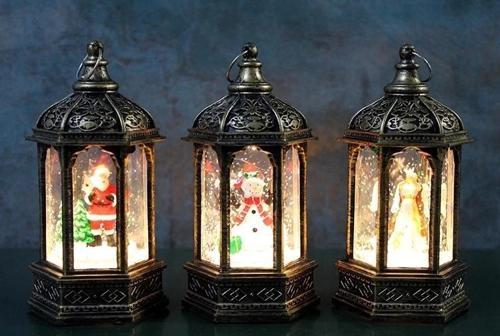 Yılbaşı Temalı Işıklı Kar Küresi Alk3219