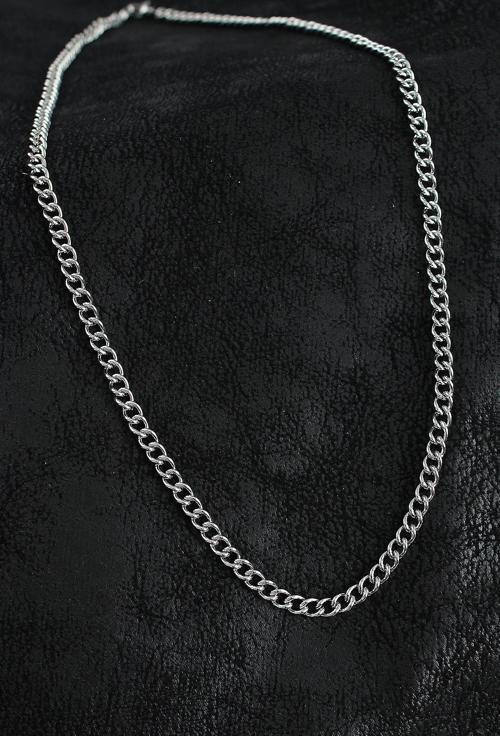 BFS 316L Çelik Klasik Oval Zincir Model Gümüş Renk Erkek Kolye