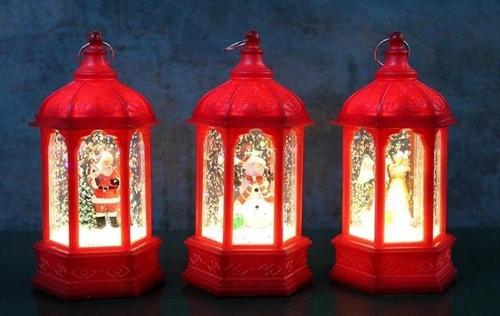 Yılbaşı Temalı Işıklı Kar Küresi Alk3218