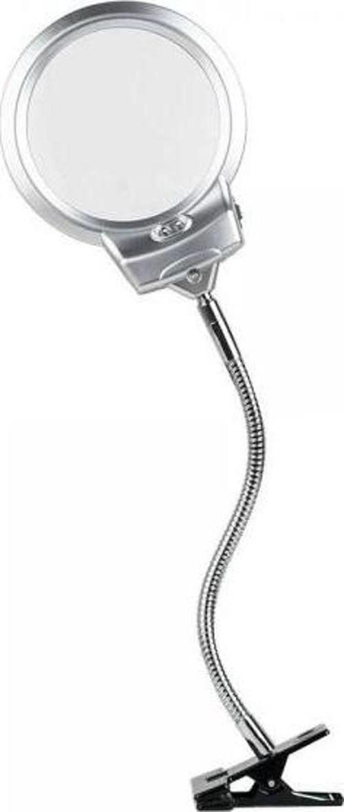 2.5x130 Mm 5x24 Mm Led Aydınlatmalı Büyüteç,masa Üstü Metal Hortum Mandallımg15124c