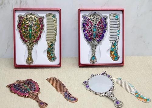 Kelebek Ayna Ve Tarak Seti Küçük Boy Alk4992