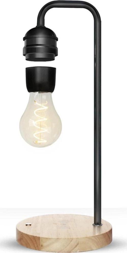 XF01 Ampul Görünümlü Kablosuz Şarj Özellikli Gece Lambası - Siyah-(5796)