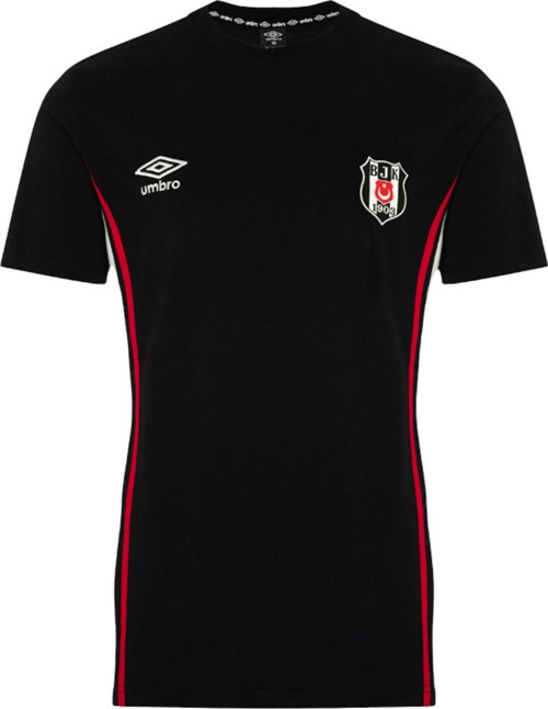 Orijinal Lisanslı Antrenman Siyah Bisiklet Yaka T-Shirt