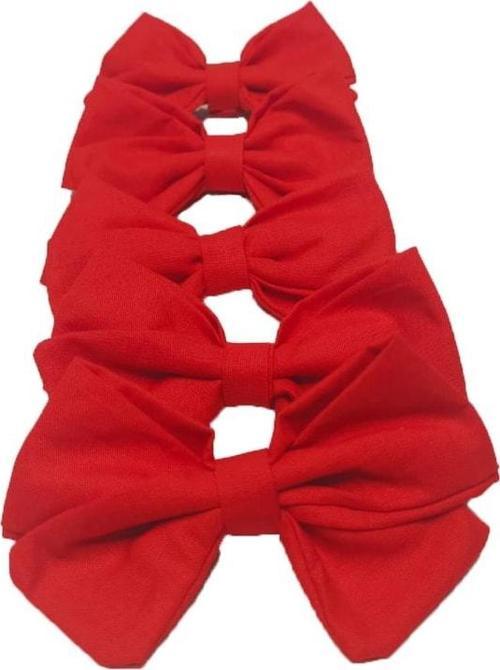 Kırmızı Klipsli Fiyonk Toka 5'Li