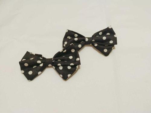 Siyah Beyaz Puantiyeli Toka 2'Li