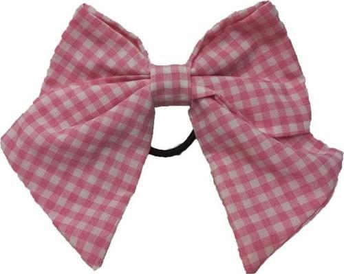 Büyük Boy Lastikli Pembe Pitikare Fiyonk Toka Tekli