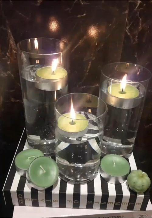 Iv Candles 6'Lı Büyük Boy Yeşil Tealight Mum