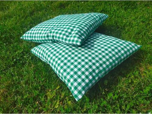 Yeşil Pötikare Minder Tekli