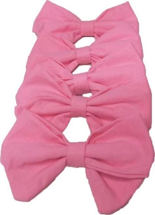 Klipsli Fiyonk Toka Şeker Pembesi 5'Li