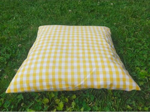 Sarı Pötikare Minder Tekli