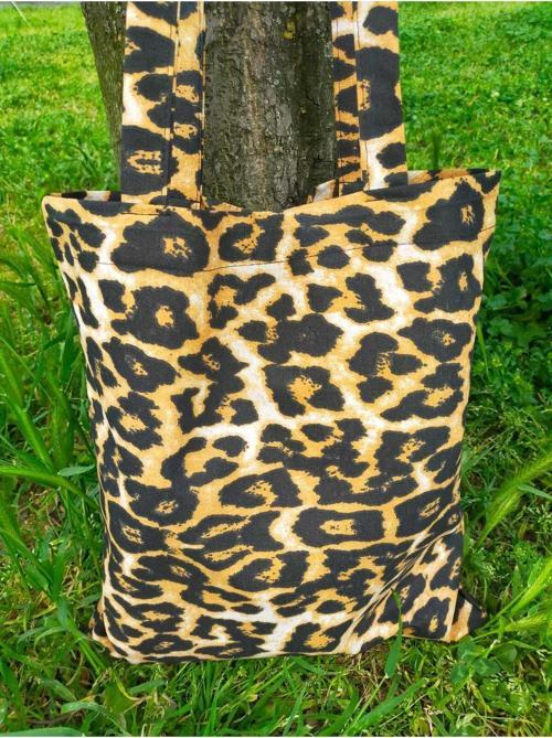 Leopar Desenli Çanta - Çevre Dostu - Sıvı İtici Özelliğe Sahip