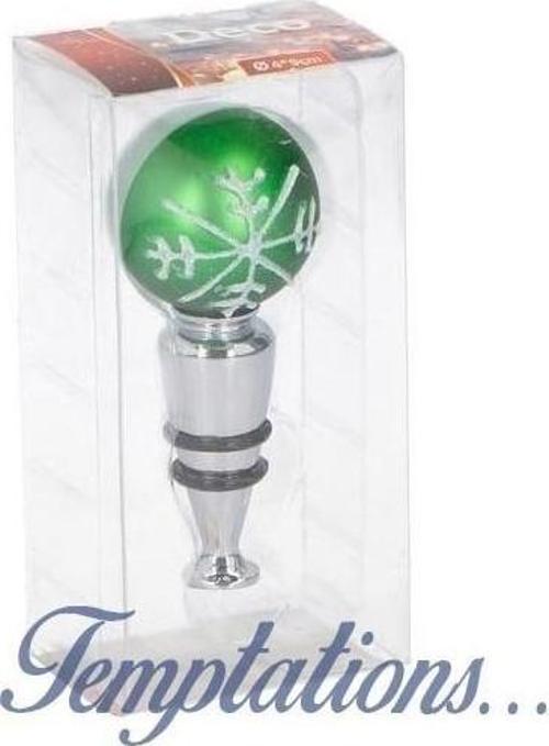 Noel şapkası figürlü şişe kapağı-yeşil