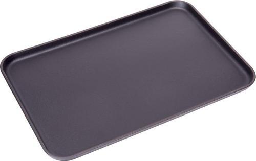 20*30 cm Dikdörtgen Düz Sunum Tabak Mat Siyah